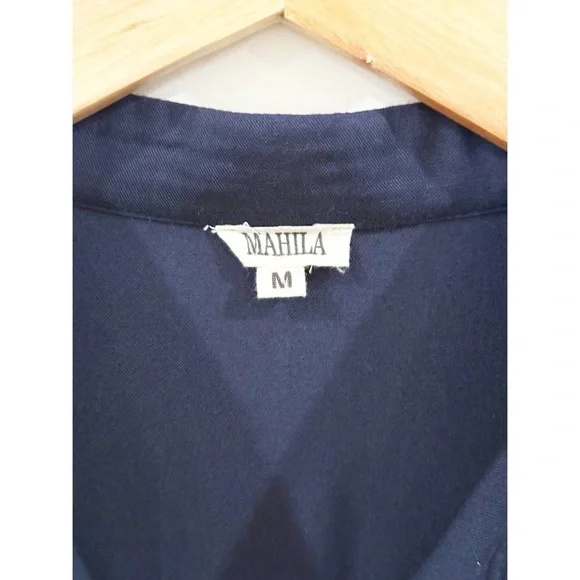 Mahila Dark Blue Blouse/Tunic/Mini Dress M - Picture 3 of 7